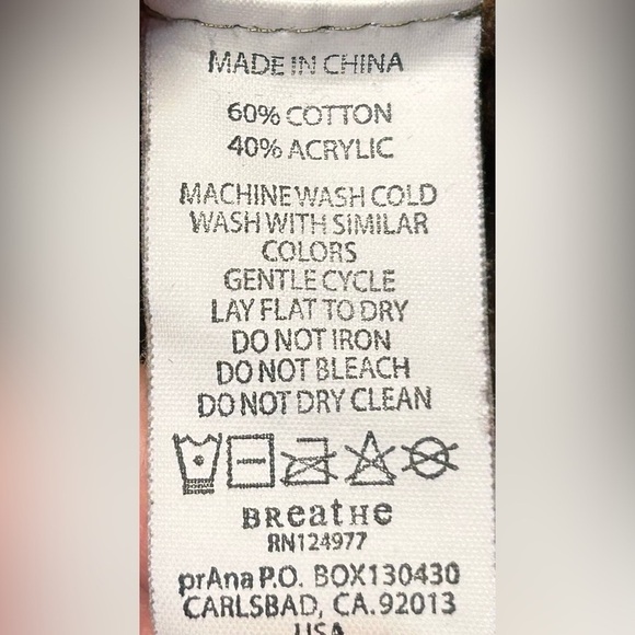 PrAna Sydney Sweater Dress with V-Neck & Tie Belt in Brown, Tan, & Orange, M - Picture 12 of 15